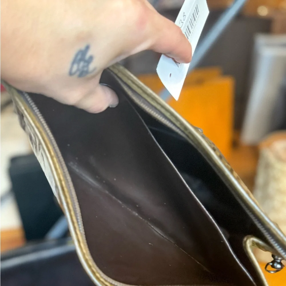 Fendi Vintage Zucchino Monogram Leather Clutch Bag Made in Italy - Picture 4 of 6